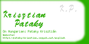 krisztian pataky business card